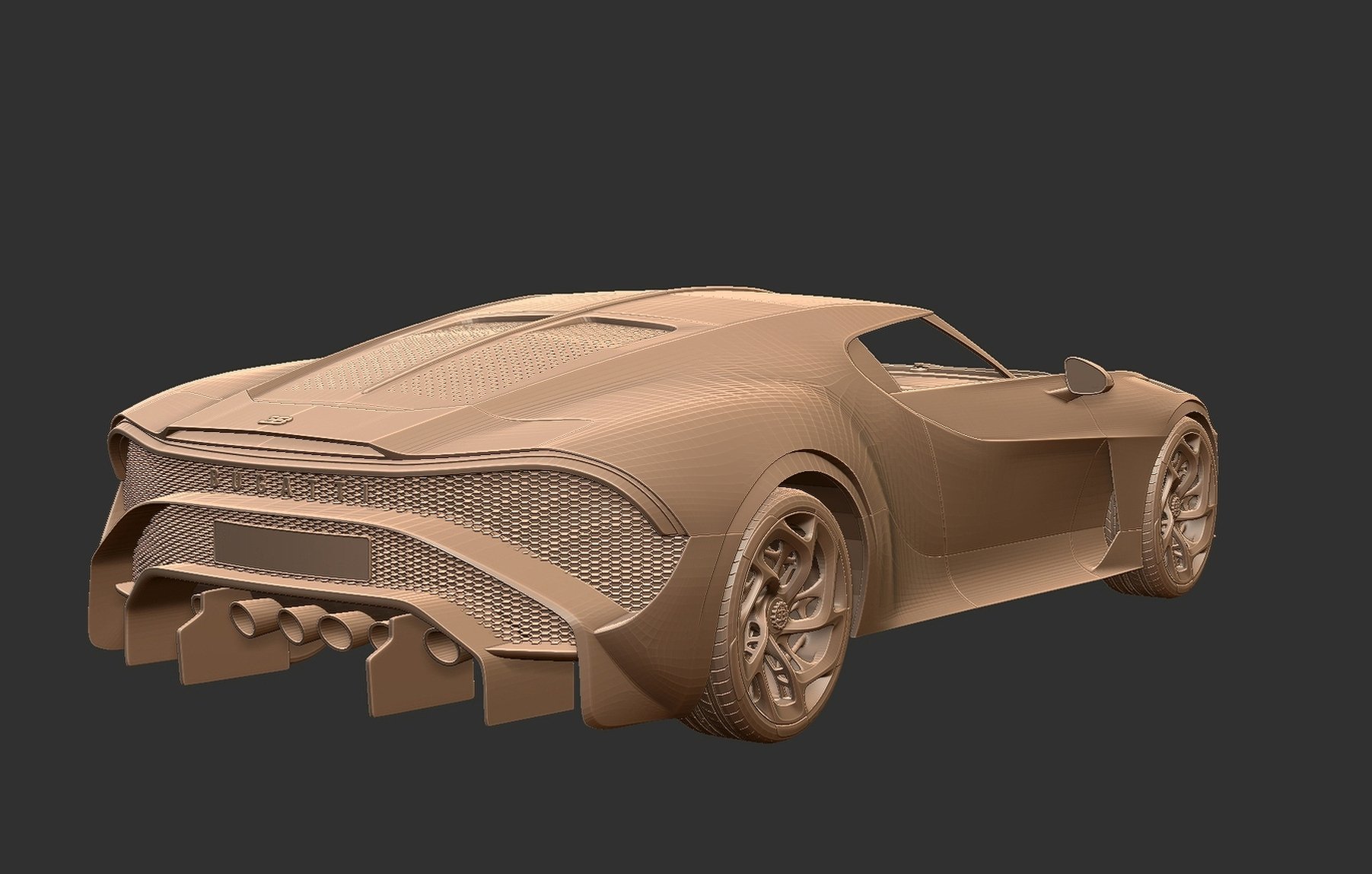 Bugatti La Voiture Noire STL 3D Print Model