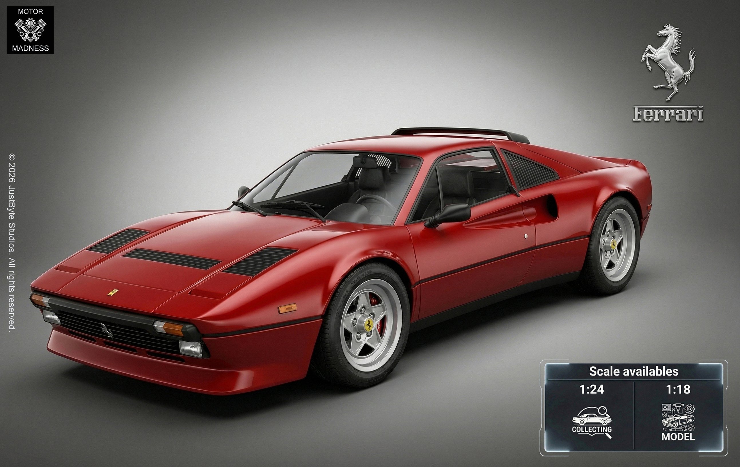 Ferrari 308 GTB GTS STL 3D Print Model