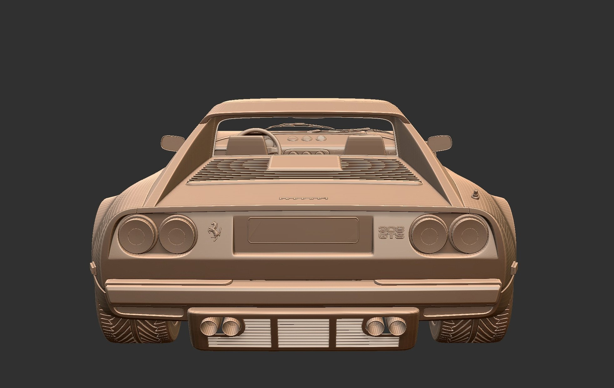 Ferrari 308 GTB GTS STL 3D Print Model