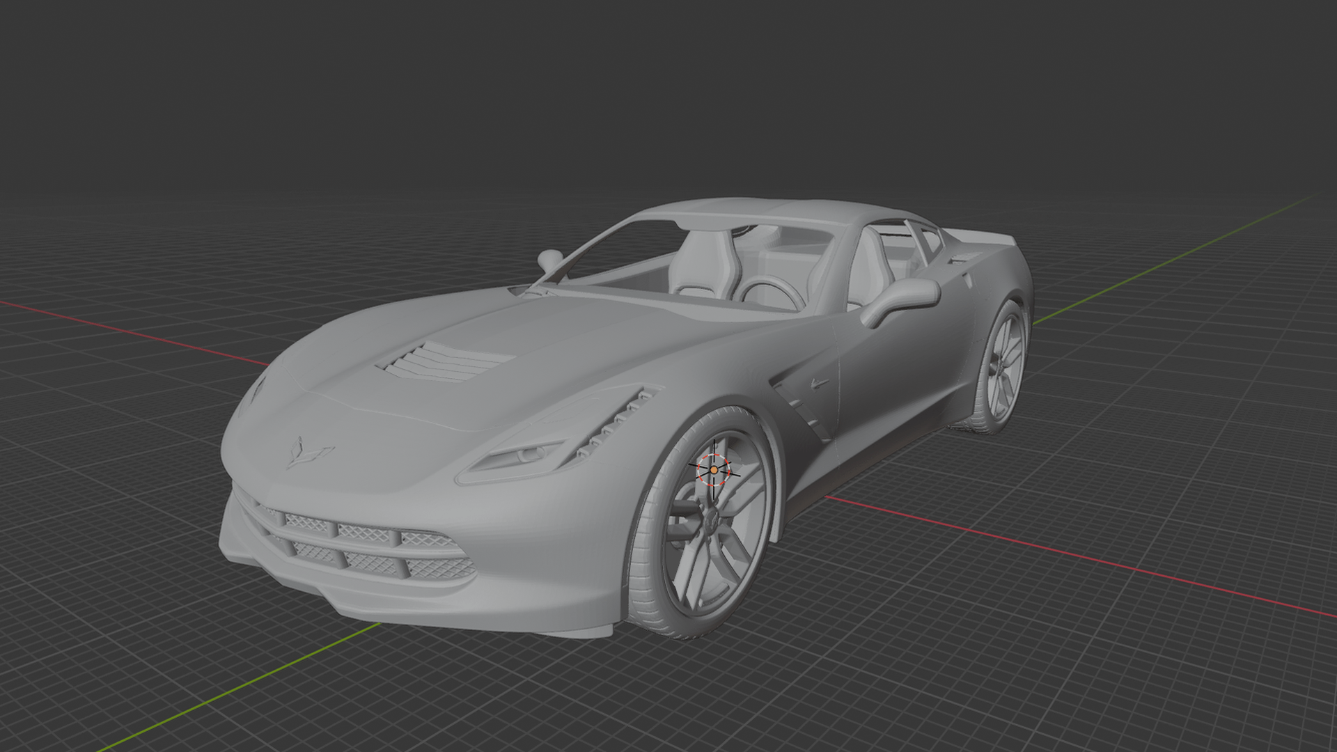 Chevrolet Corvette C7 Stingray STL 3D Print Model