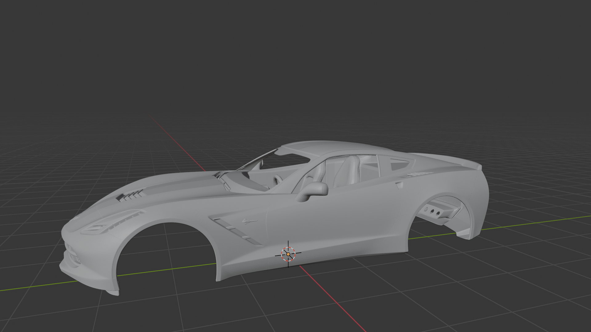 Chevrolet Corvette C7 Stingray STL 3D Print Model