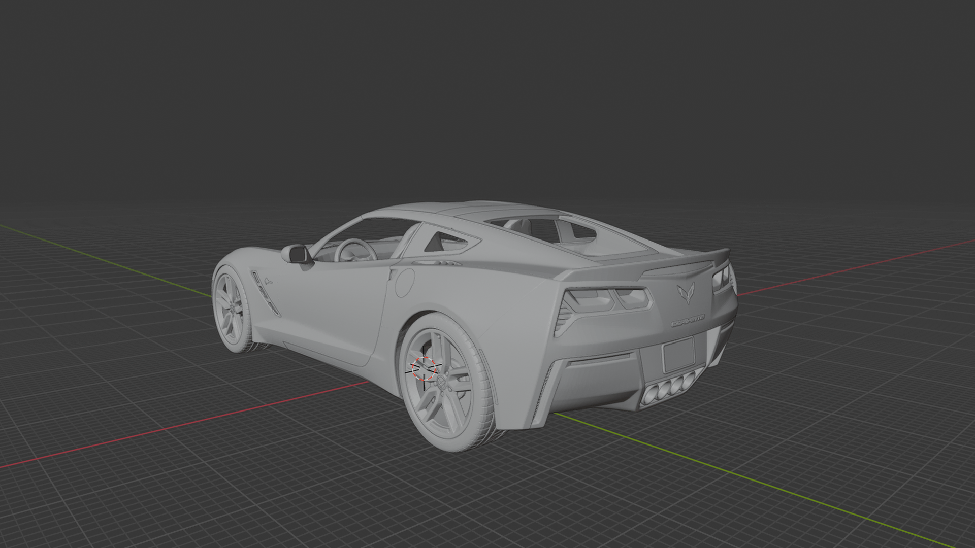 Chevrolet Corvette C7 Stingray STL 3D Print Model