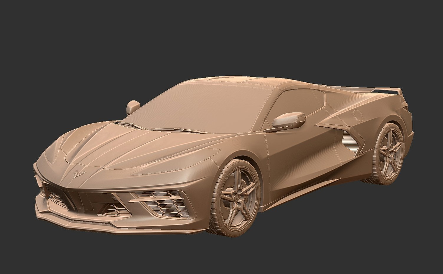 Chevrolet Corvette C8 STL 3D Print Model