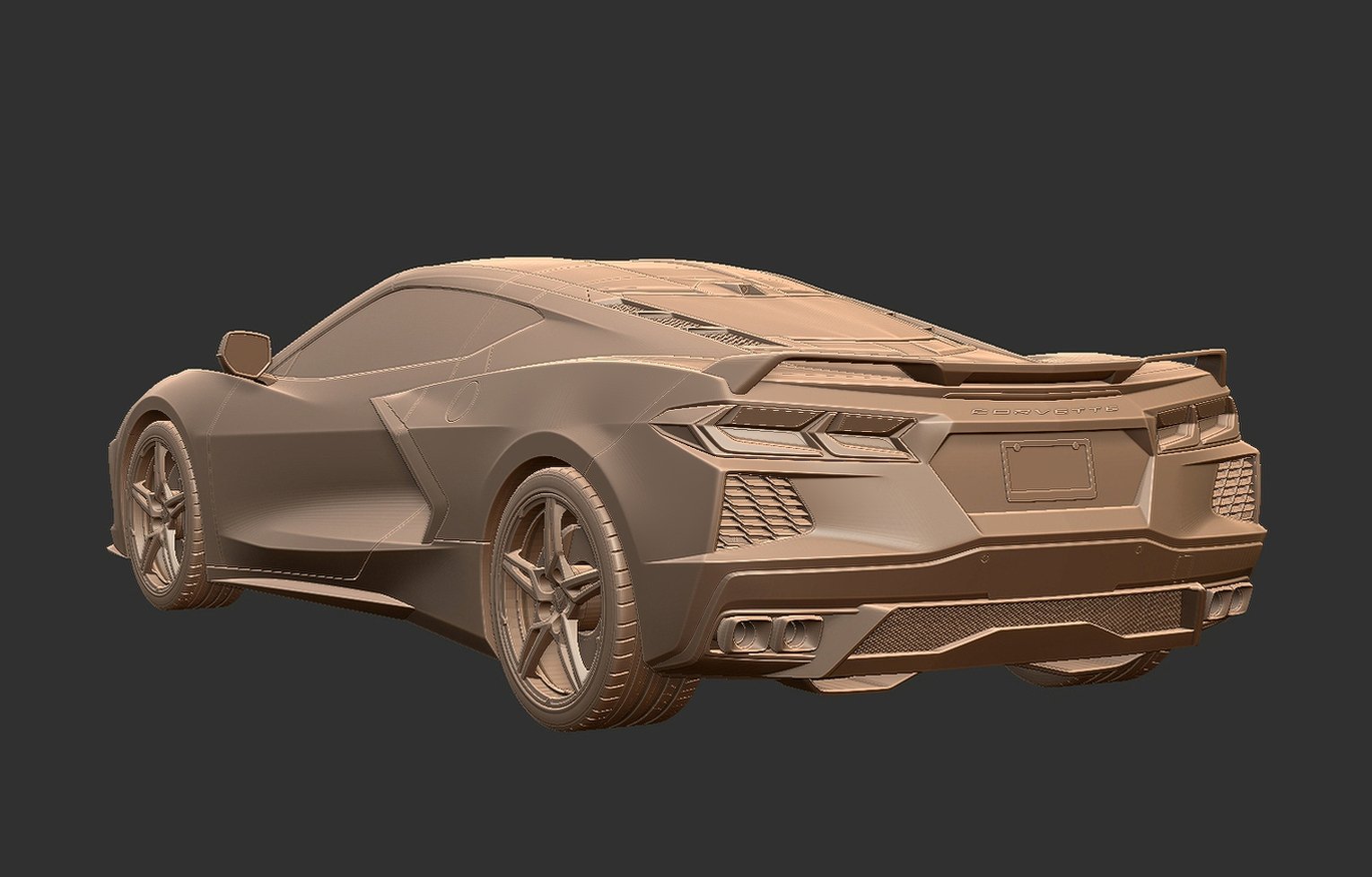 Chevrolet Corvette C8 STL 3D Print Model