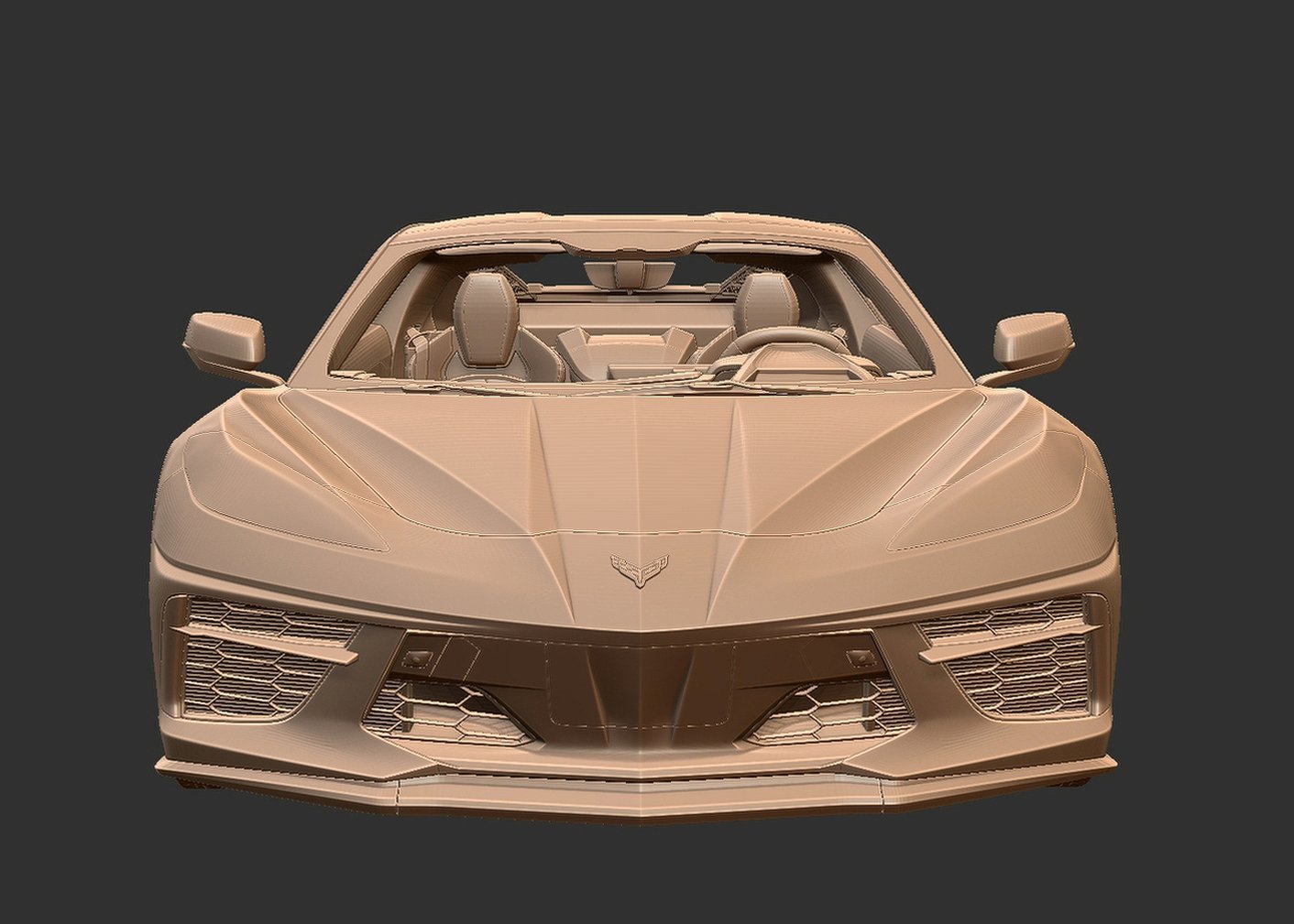 Chevrolet Corvette C8 STL 3D Print Model