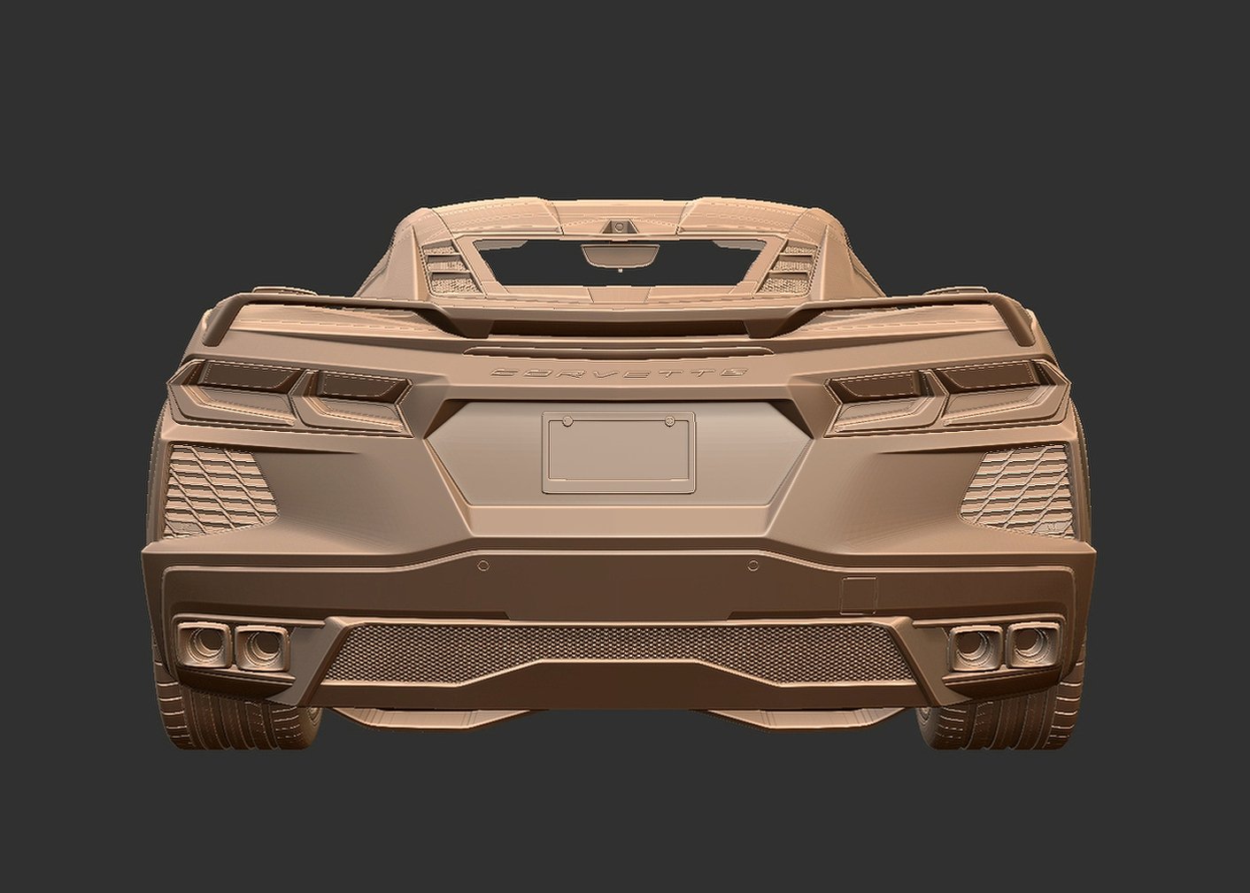 Chevrolet Corvette C8 STL 3D Print Model