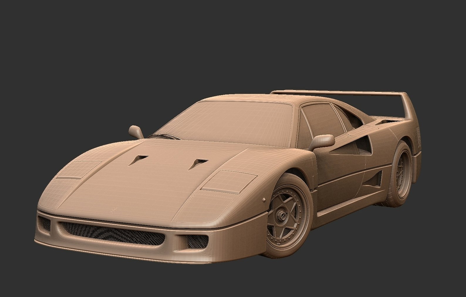 Ferrari F40 STL 3D Print Model