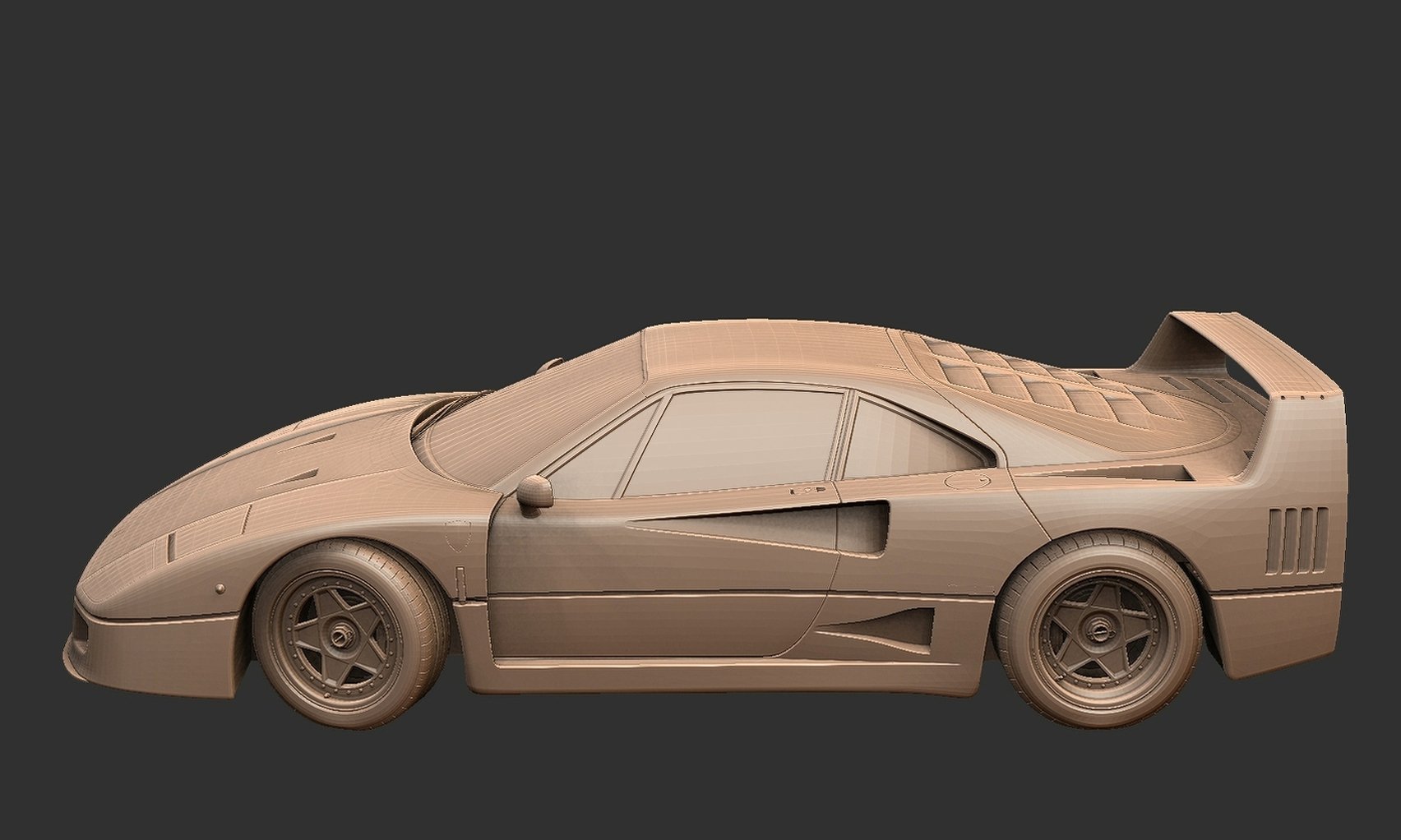 Ferrari F40 STL 3D Print Model