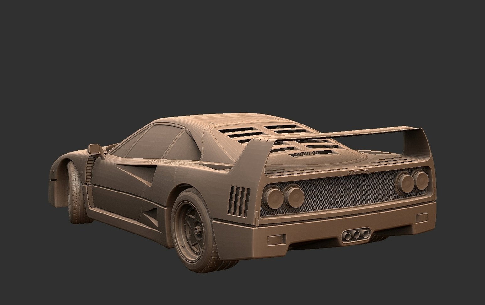 Ferrari F40 STL 3D Print Model