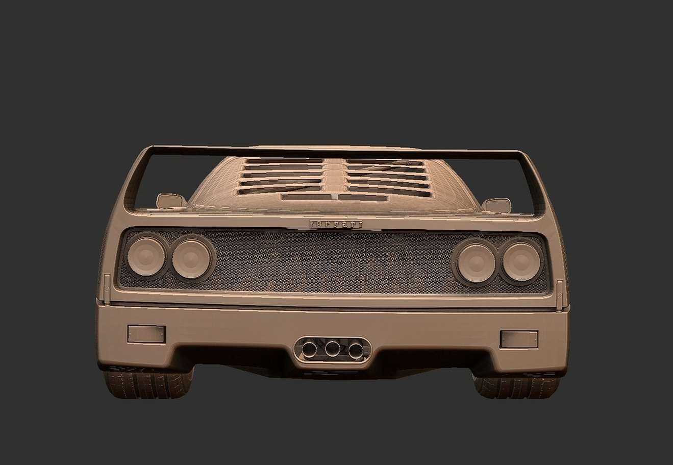 Ferrari F40 STL 3D Print Model