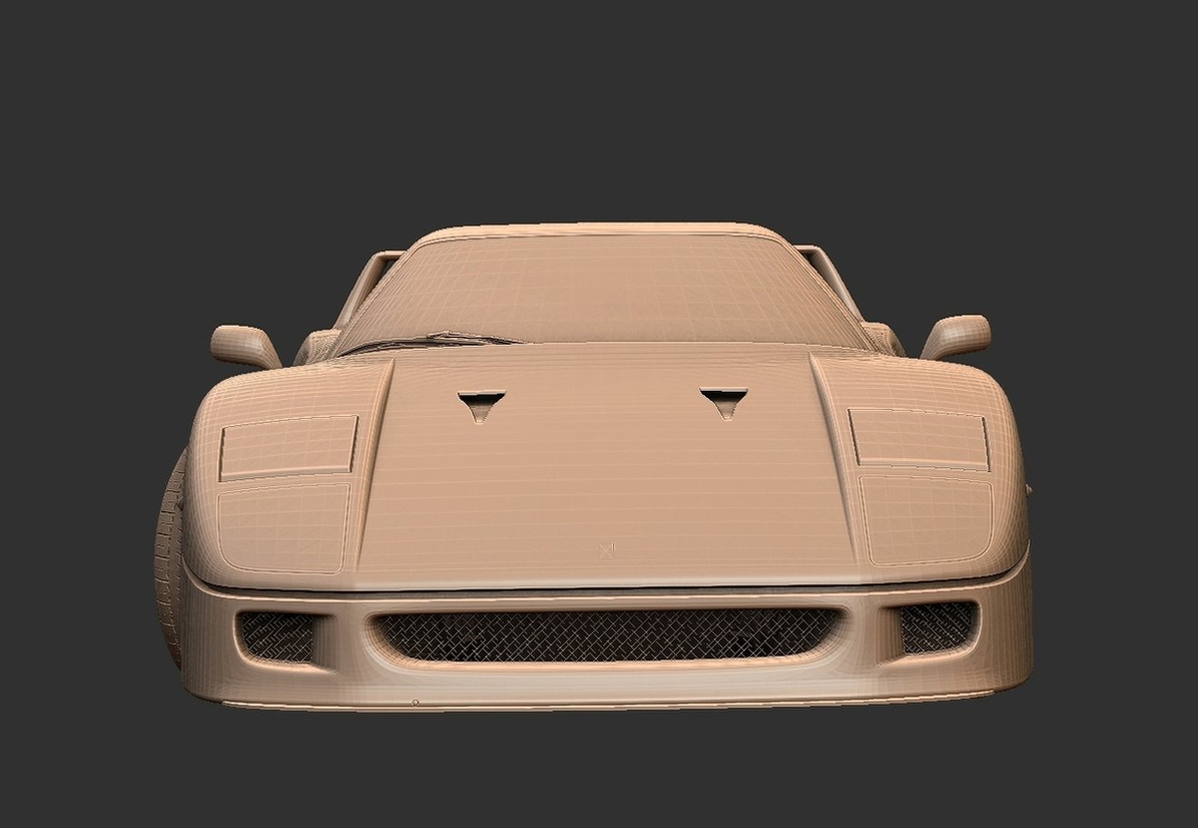 Ferrari F40 STL 3D Print Model
