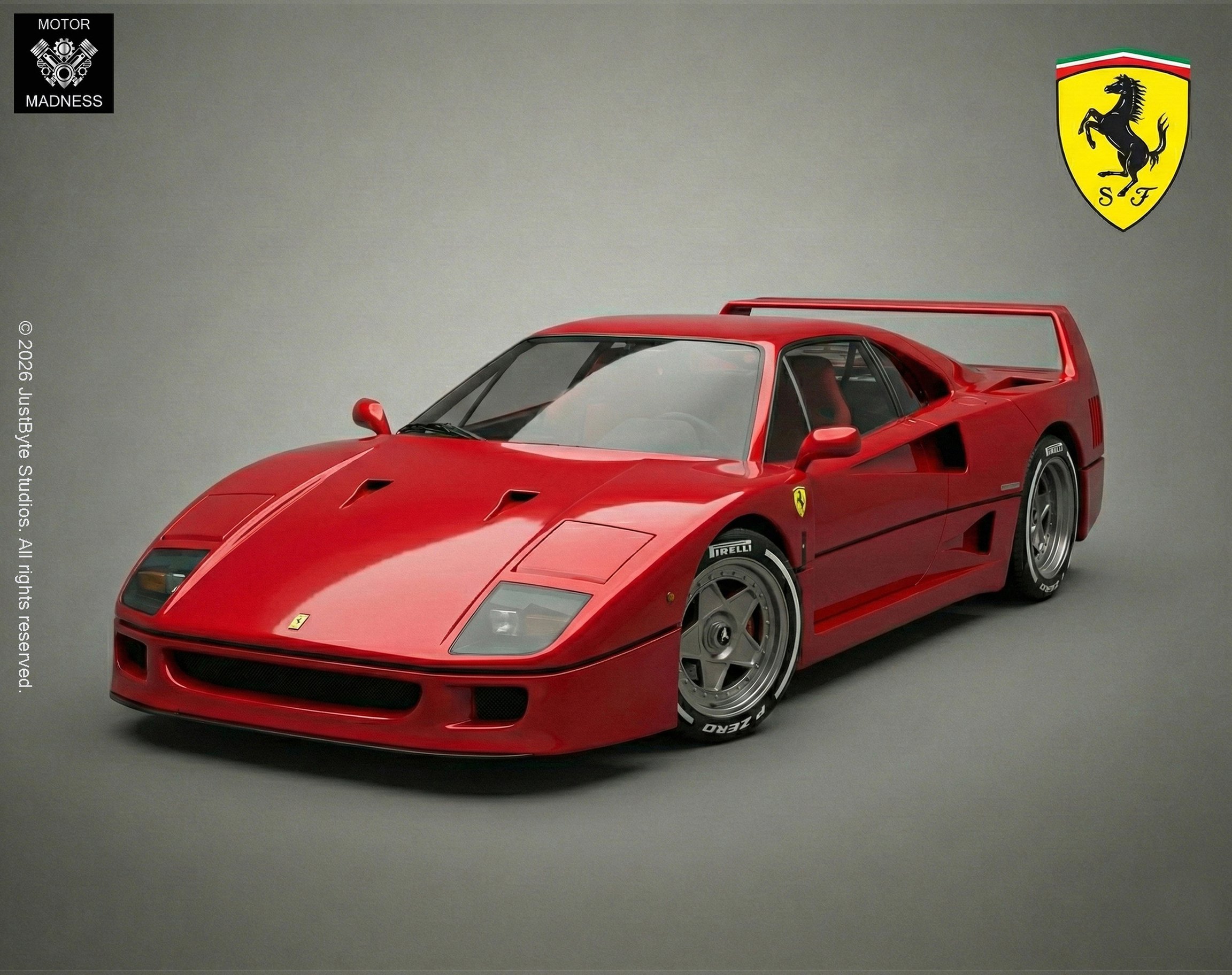 Ferrari F40 STL 3D Print Model