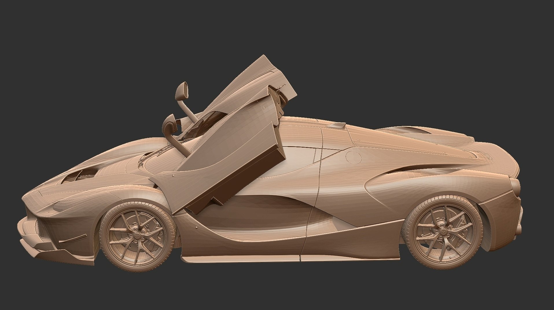 Ferrari LaFerrari Open Doors STL 3D Print Model