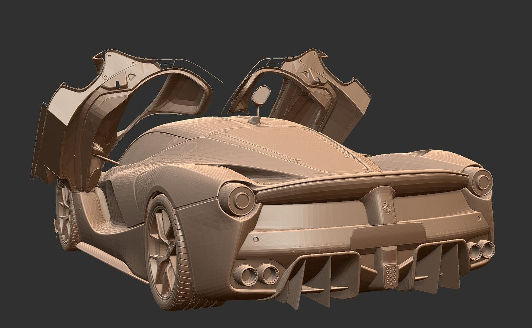 Ferrari LaFerrari Open Doors STL 3D Print Model