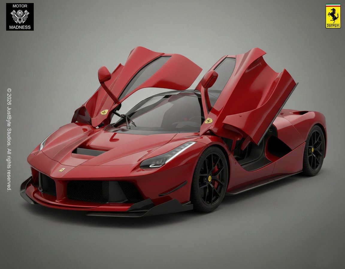 Ferrari LaFerrari Open Doors STL 3D Print Model