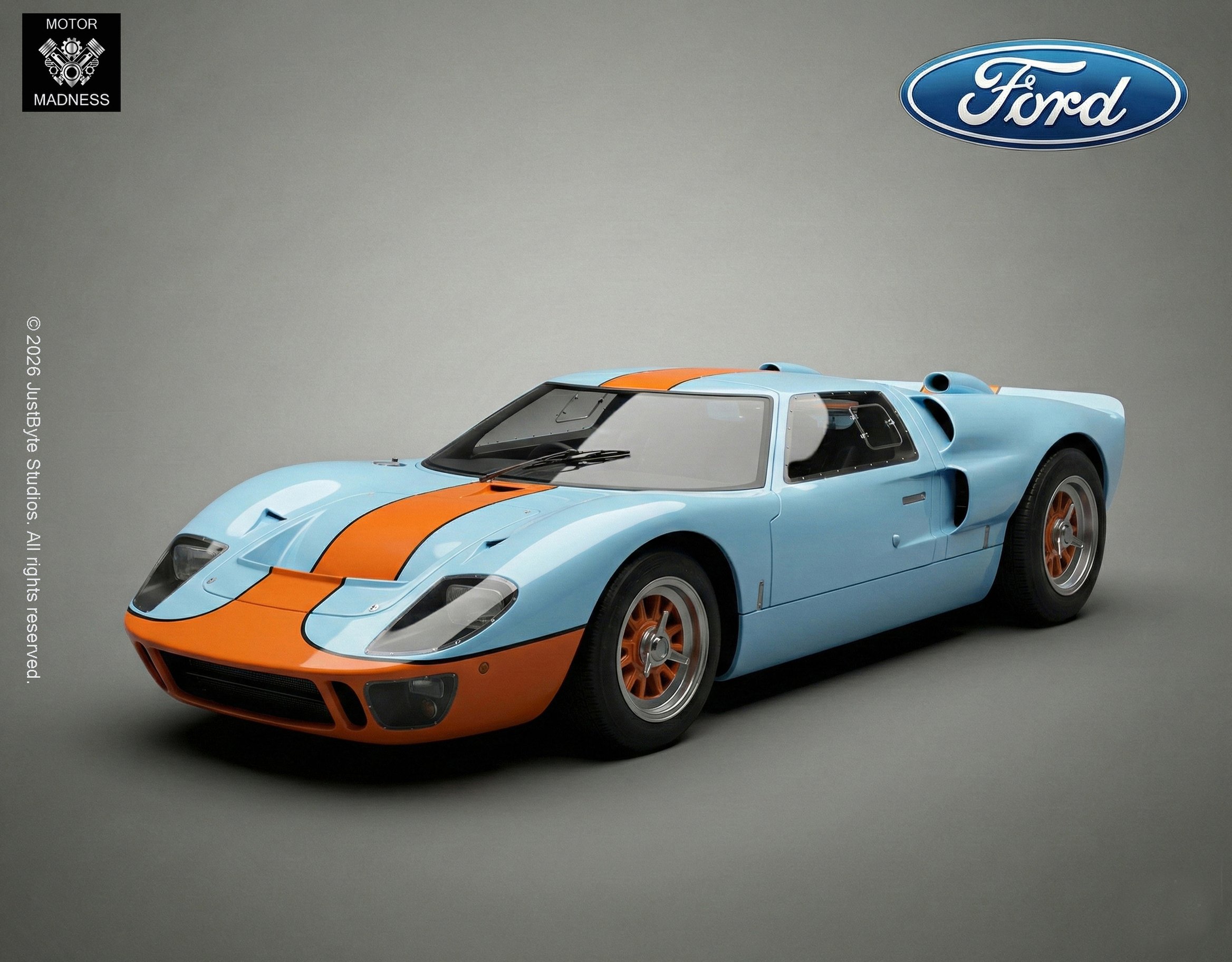 Ford GT40 Mk1 Mk2 1966 Le Mans STL 3D Print Model