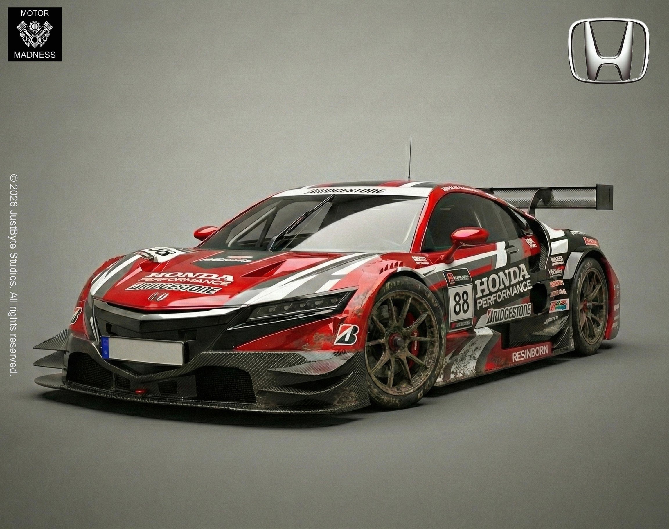 Honda NSX GT NC1 Super GT STL 3D Print Model