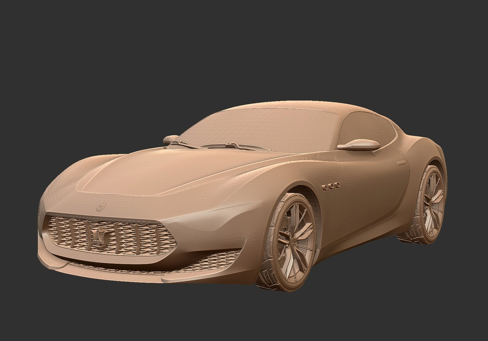 Maserati Alfieri Concept 2014 STL 3D Print Model