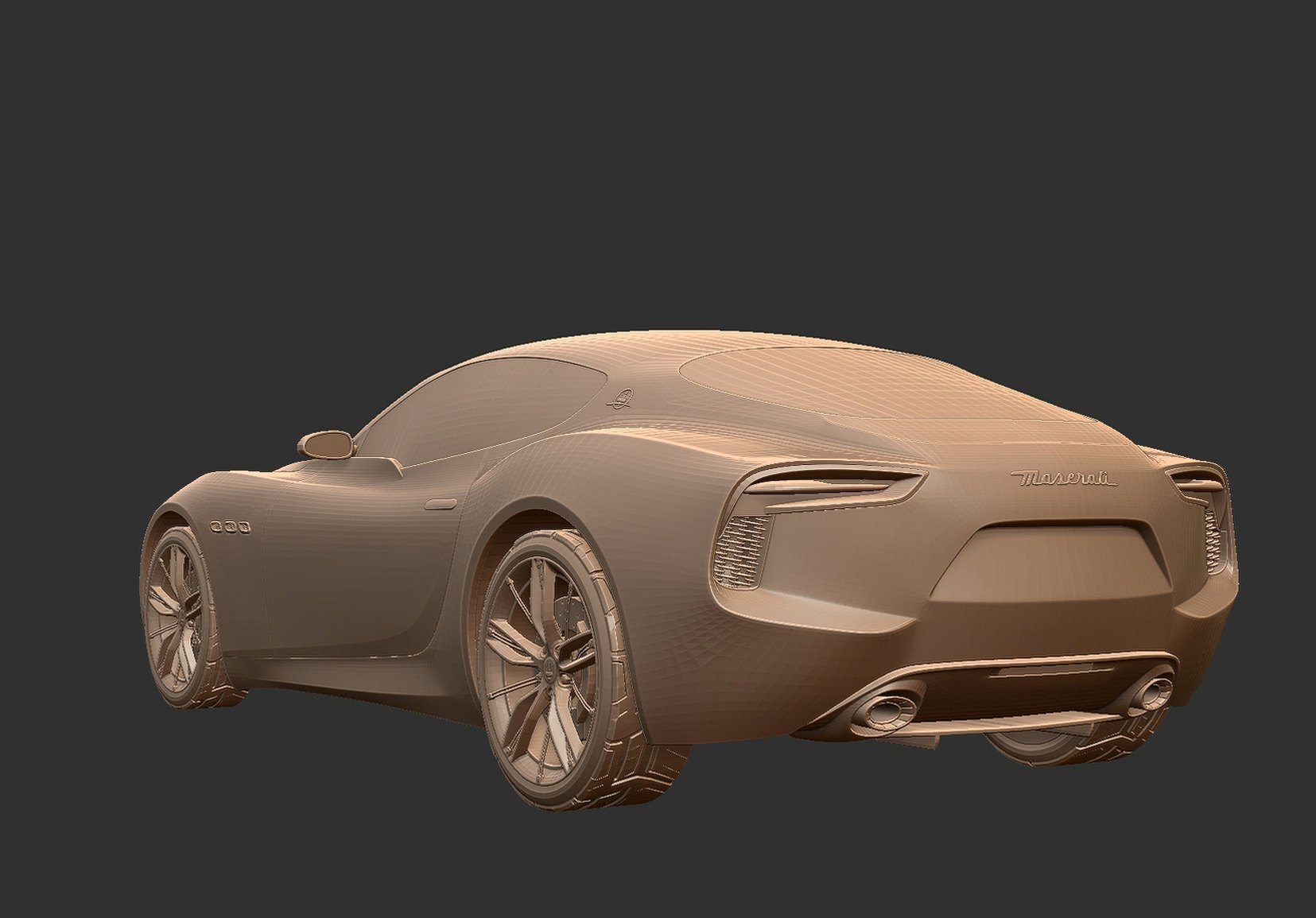 Maserati Alfieri Concept 2014 STL 3D Print Model
