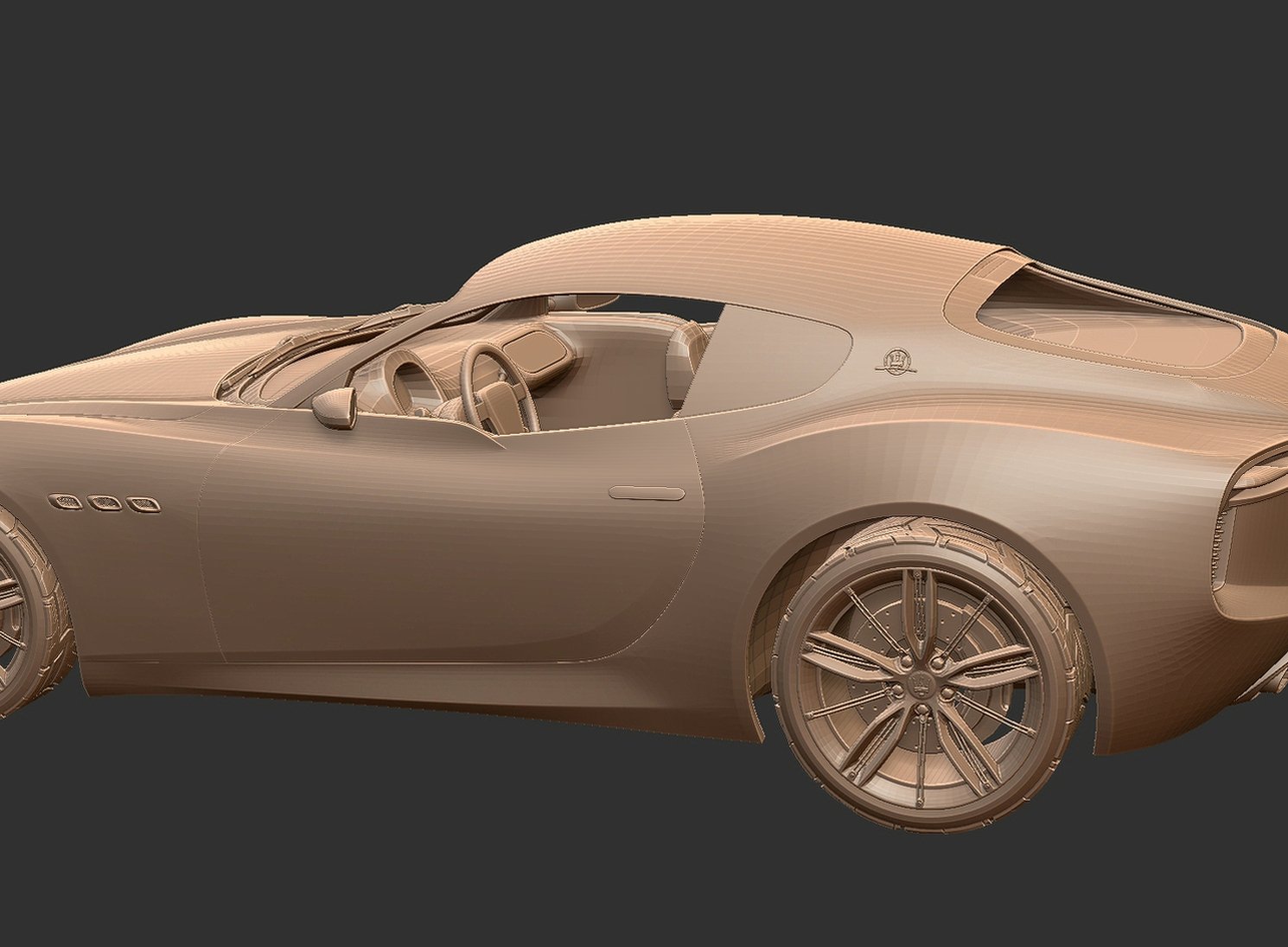 Maserati Alfieri Concept 2014 STL 3D Print Model
