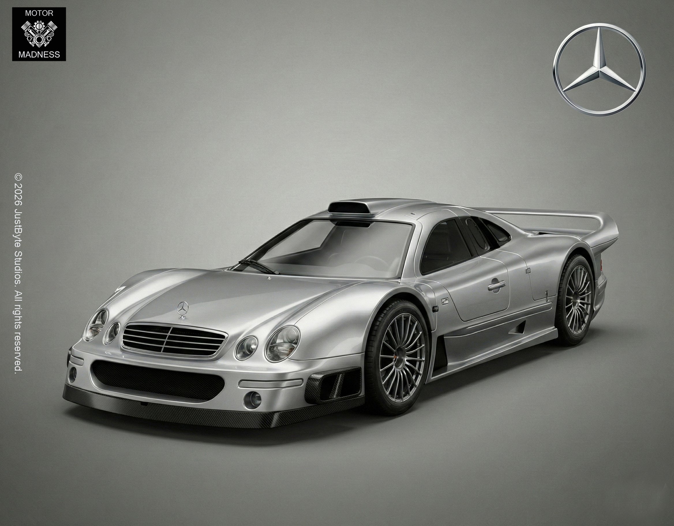 Mercedes-Benz CLK GTR GT1 STL 3D Print Model