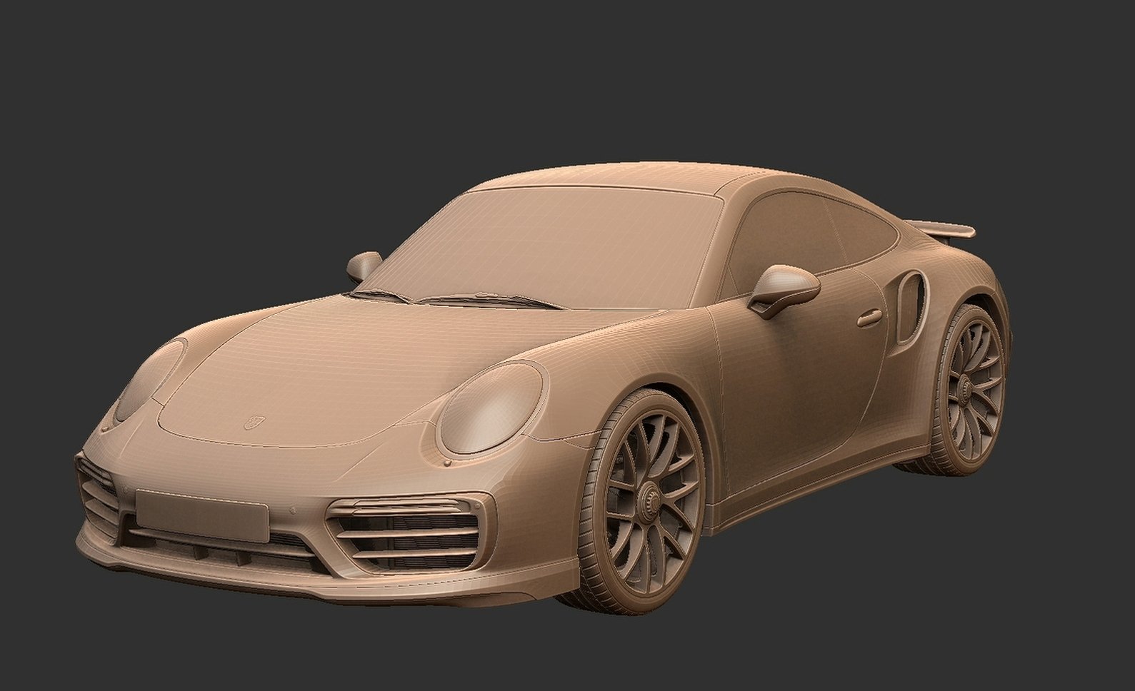 Porsche 911 Turbo S 2016 STL 3D Print Model