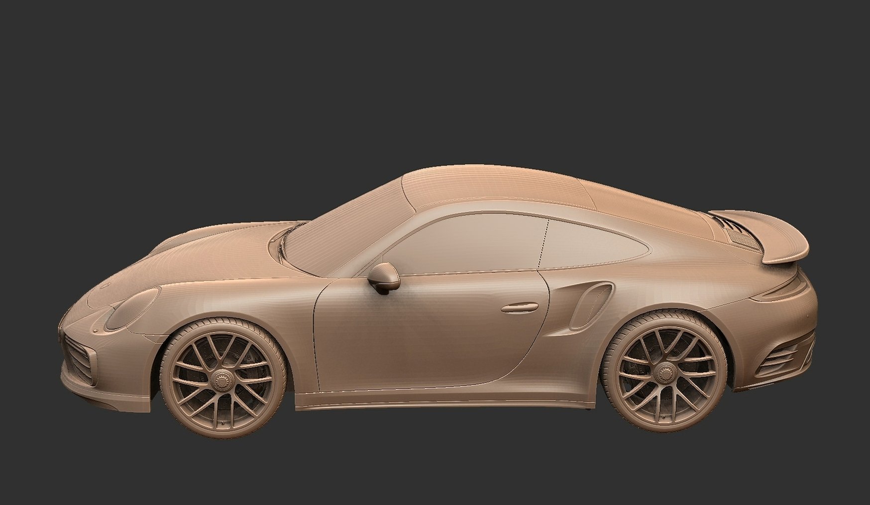 Porsche 911 Turbo S 2016 STL 3D Print Model