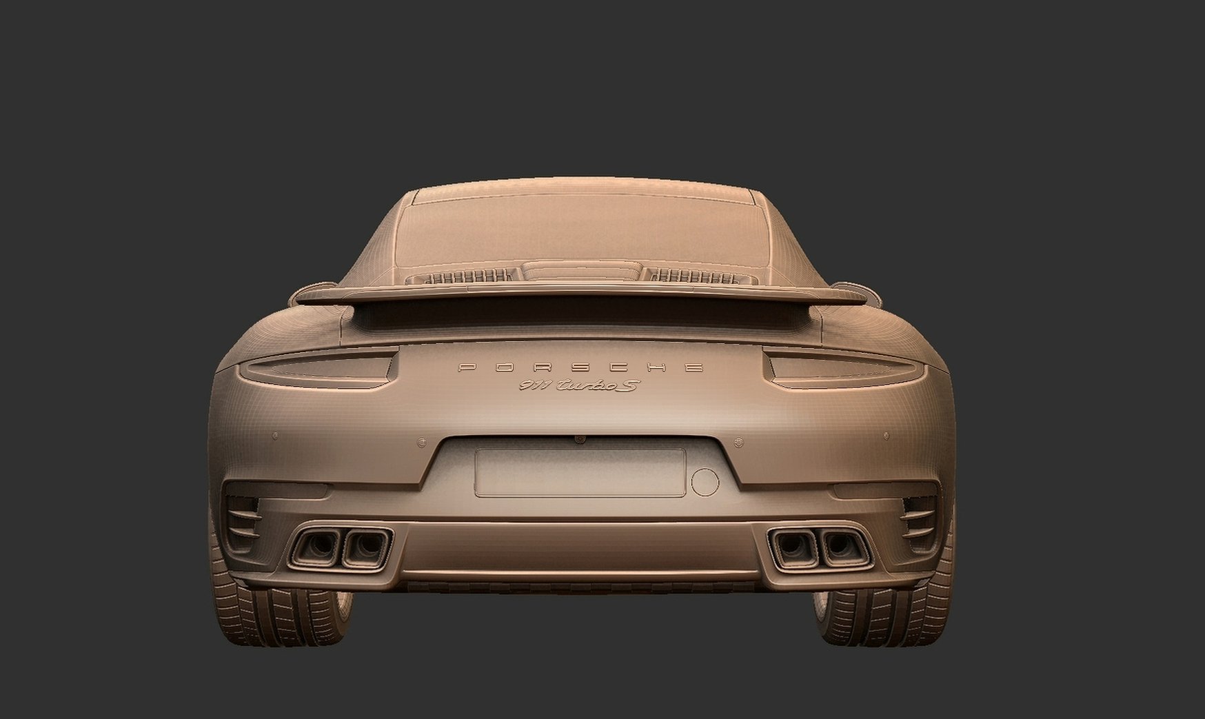Porsche 911 Turbo S 2016 STL 3D Print Model