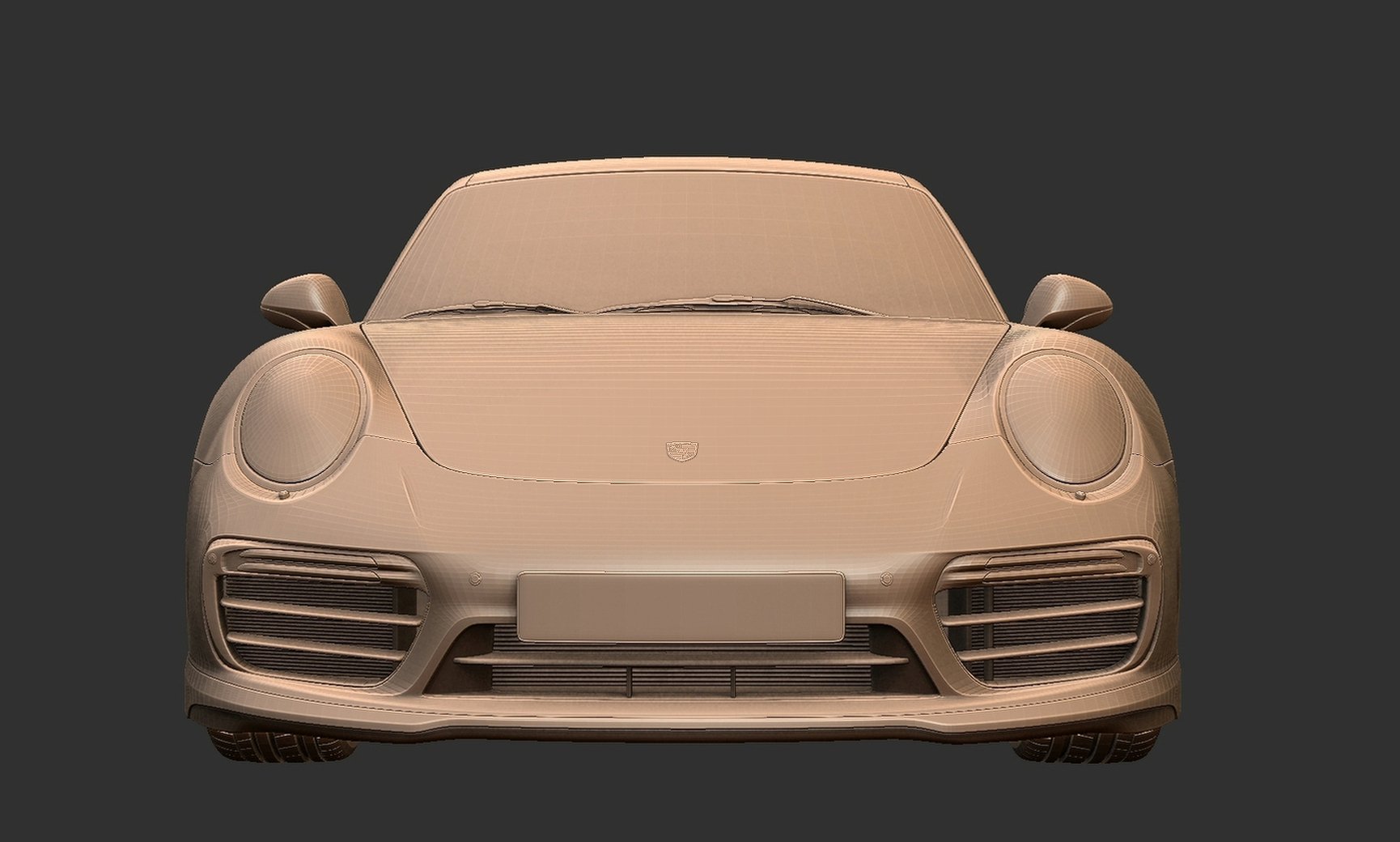 Porsche 911 Turbo S 2016 STL 3D Print Model