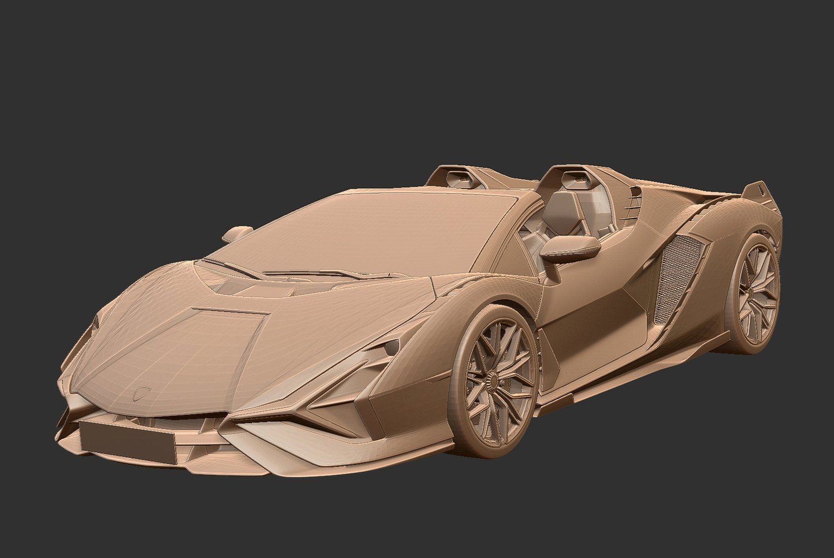 Lamborghini Sian Roadster STL 3D Print Model