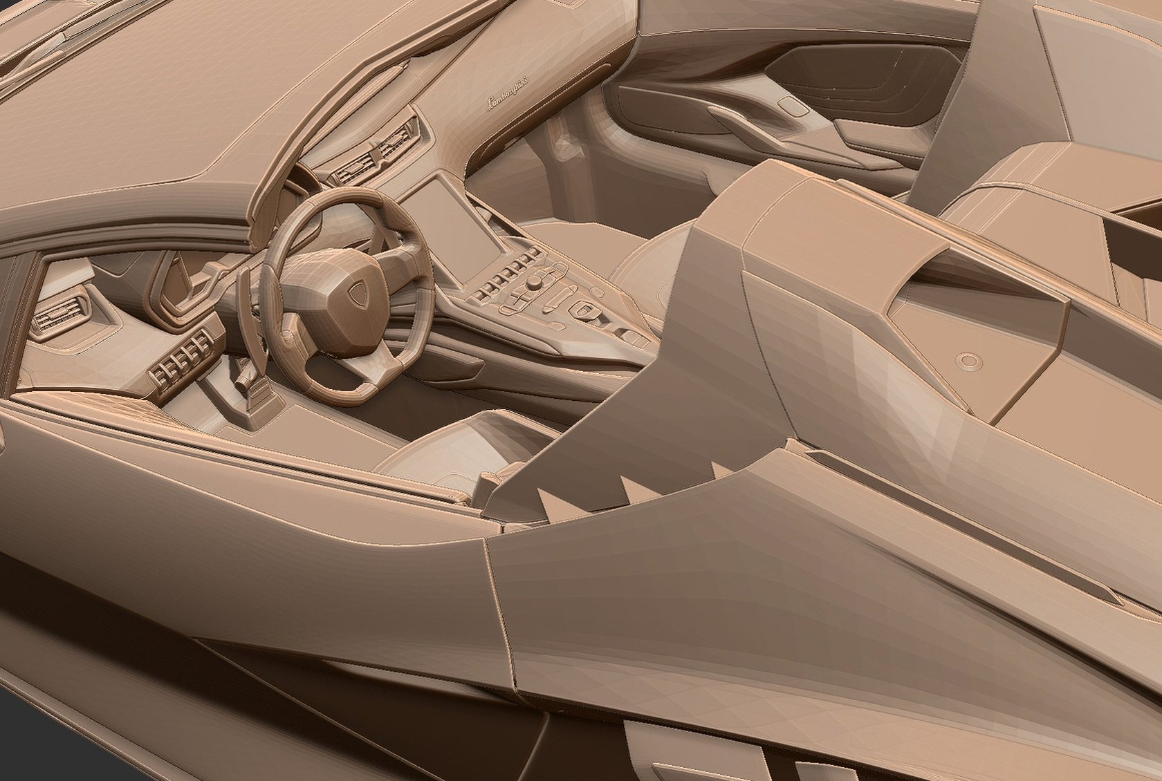 Lamborghini Sian Roadster STL 3D Print Model
