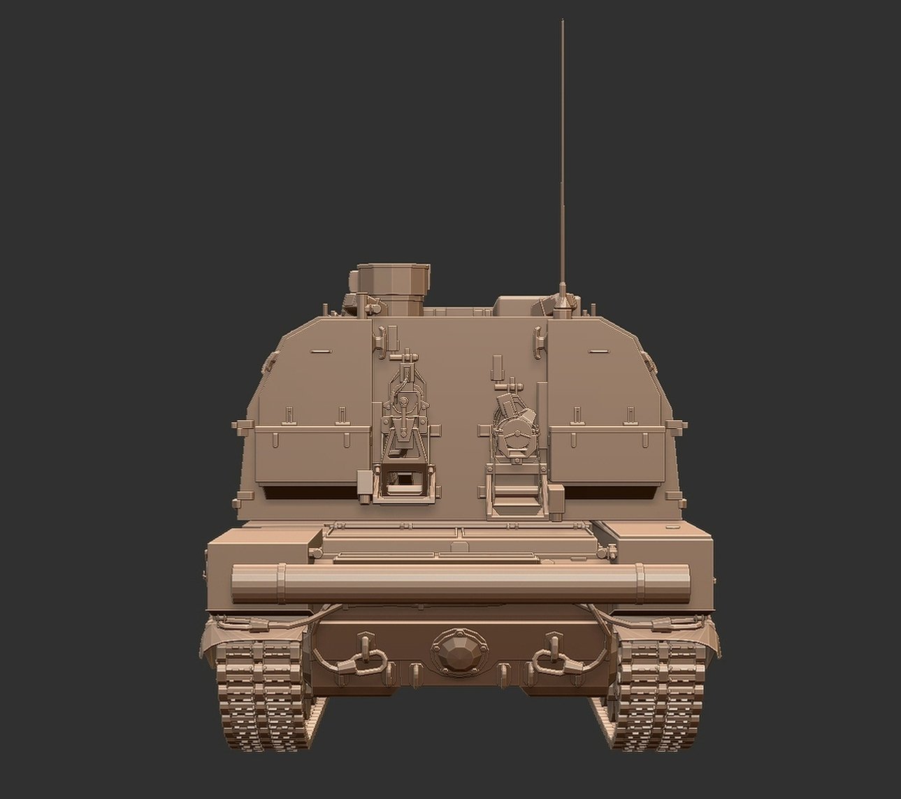 2S35 Koalitsiya-SV Howitzer STL 3D Print Model