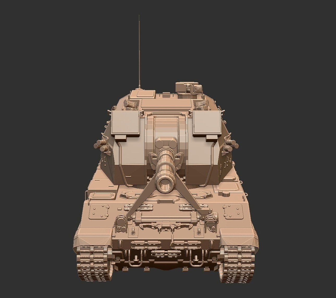 2S35 Koalitsiya-SV Howitzer STL 3D Print Model