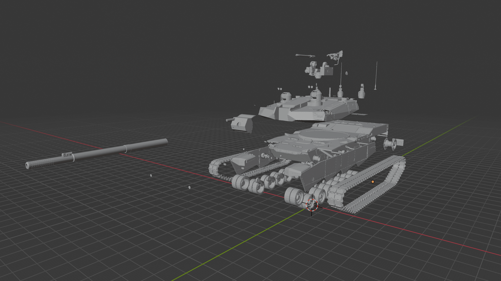 AbramsX Main Battle Tank STL 3D Print Model