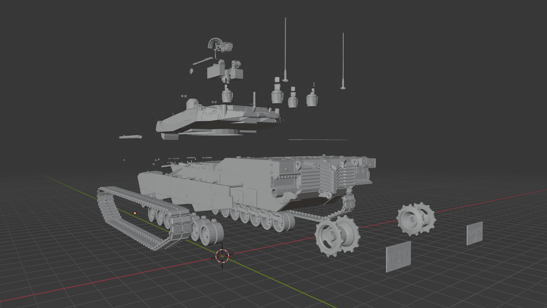 AbramsX Main Battle Tank STL 3D Print Model