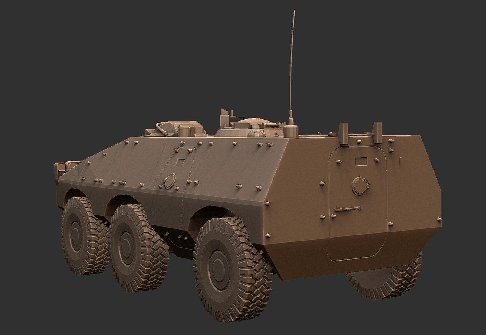 Iveco Puma 6x6 Armored Personnel Carrier STL 3D Print Model