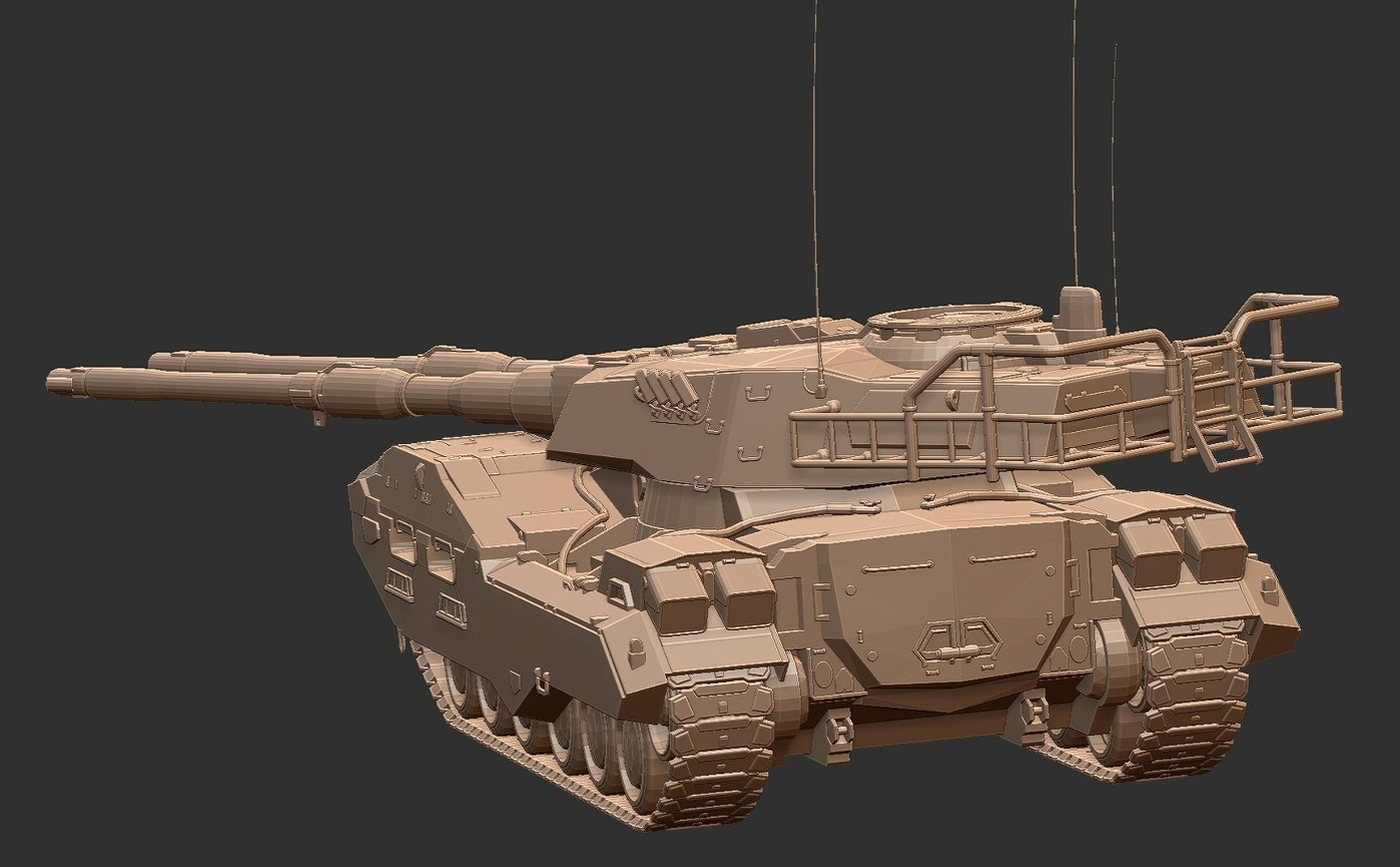 Mammoth MBT Mk 1 Dual-Cannon Heavy Tank STL 3D Print Model