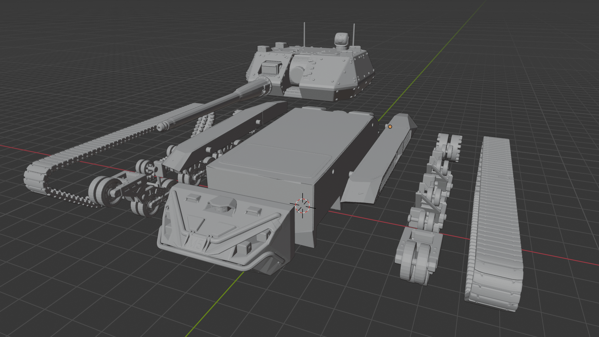 Ripsaw M5 Unmanned Combat Vehicle STL 3D Print Model