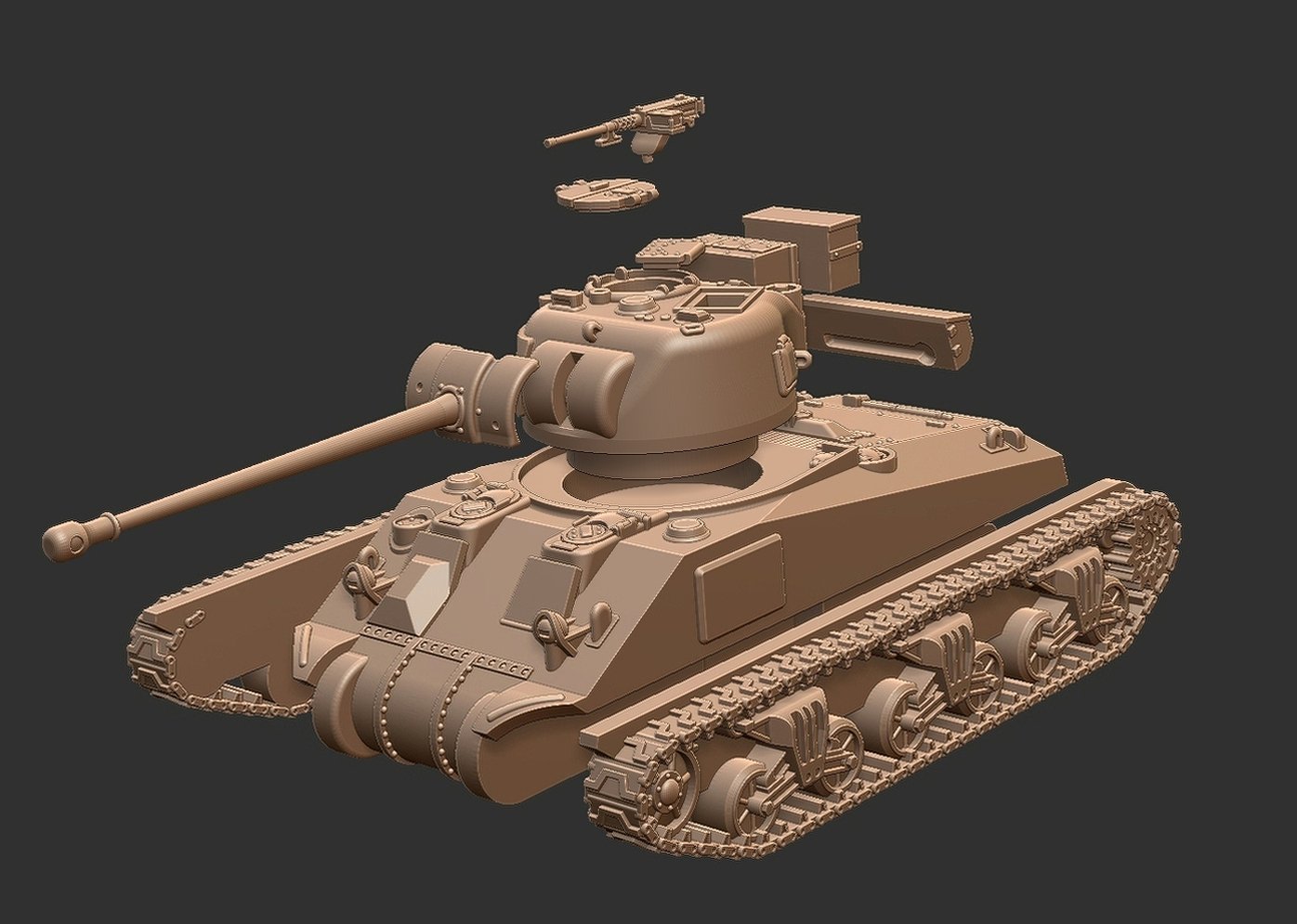 Sherman Firefly Tank STL 3D Print Model