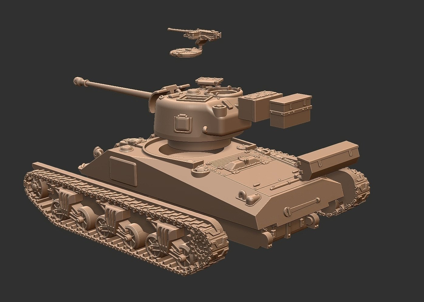 Sherman Firefly Tank STL 3D Print Model