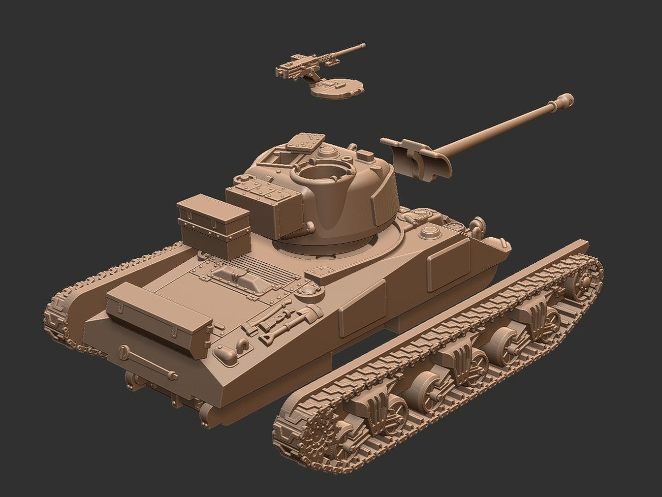 Sherman Firefly Tank STL 3D Print Model