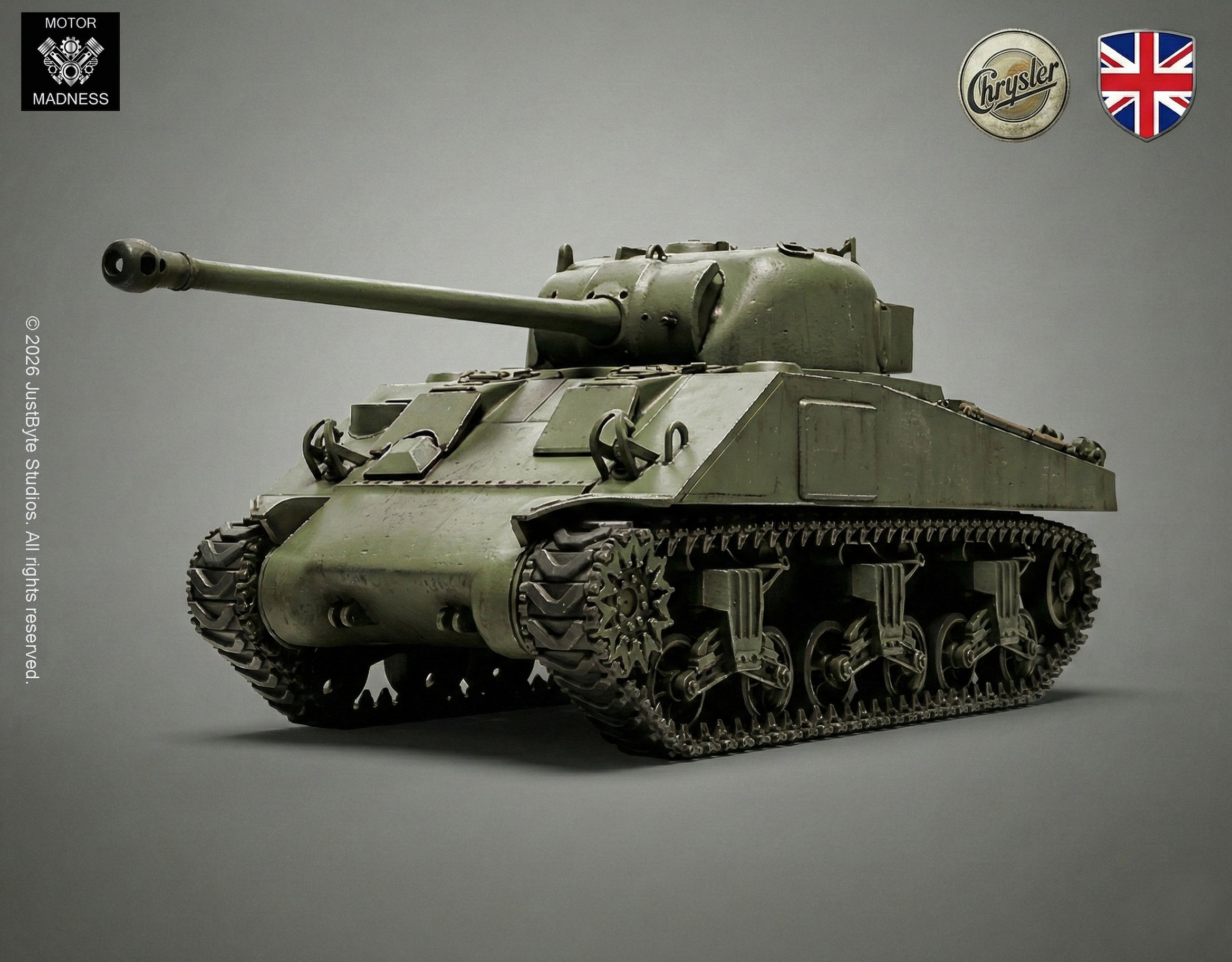 Sherman Firefly Tank STL 3D Print Model