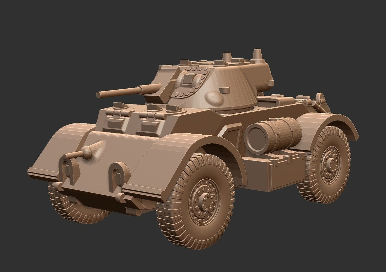 T17E1 Staghound Mk.I Armoured Car STL 3D Print Model