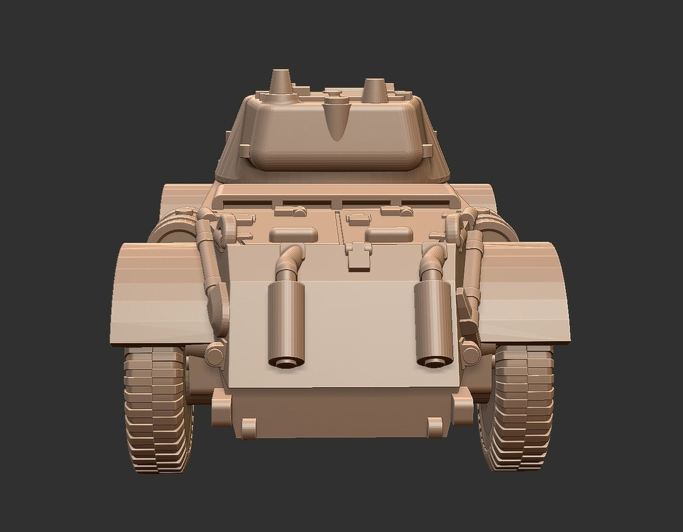 T17E1 Staghound Mk.I Armoured Car STL 3D Print Model