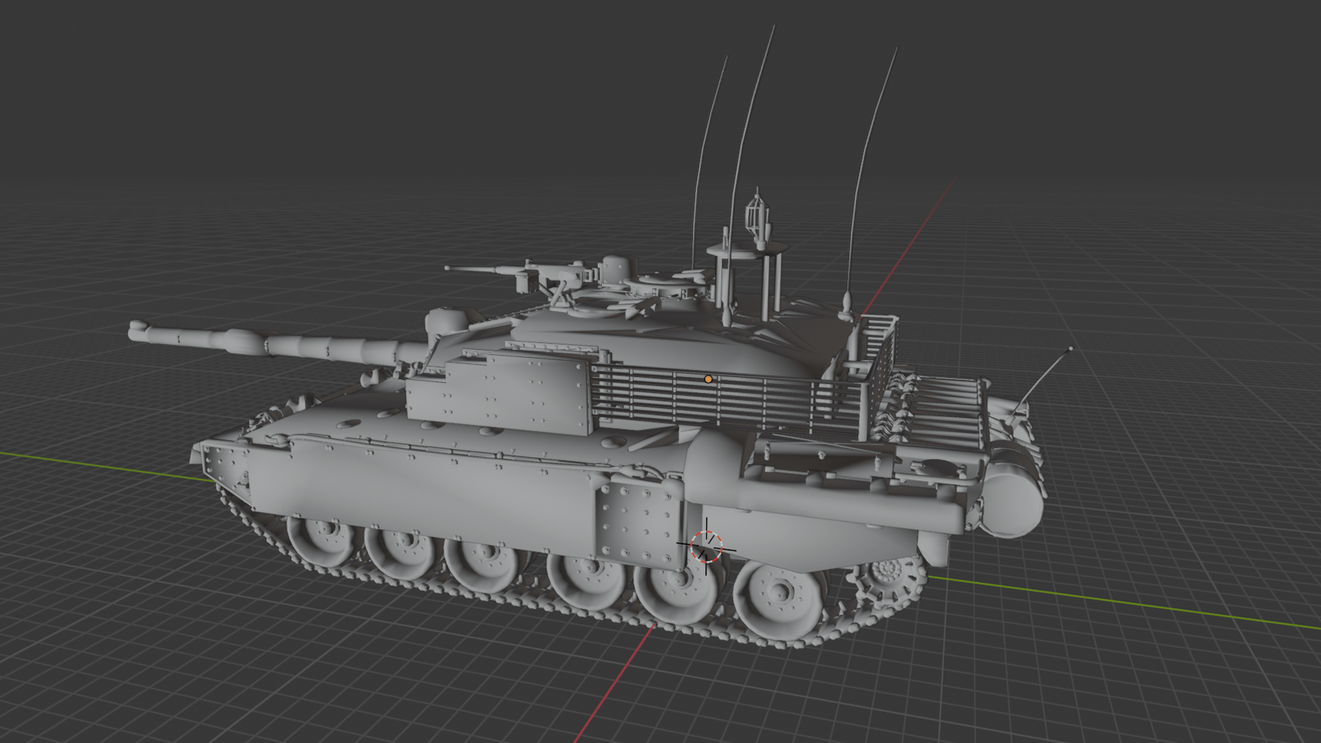 Challenger 2 Main Battle Tank STL 3D Print Model