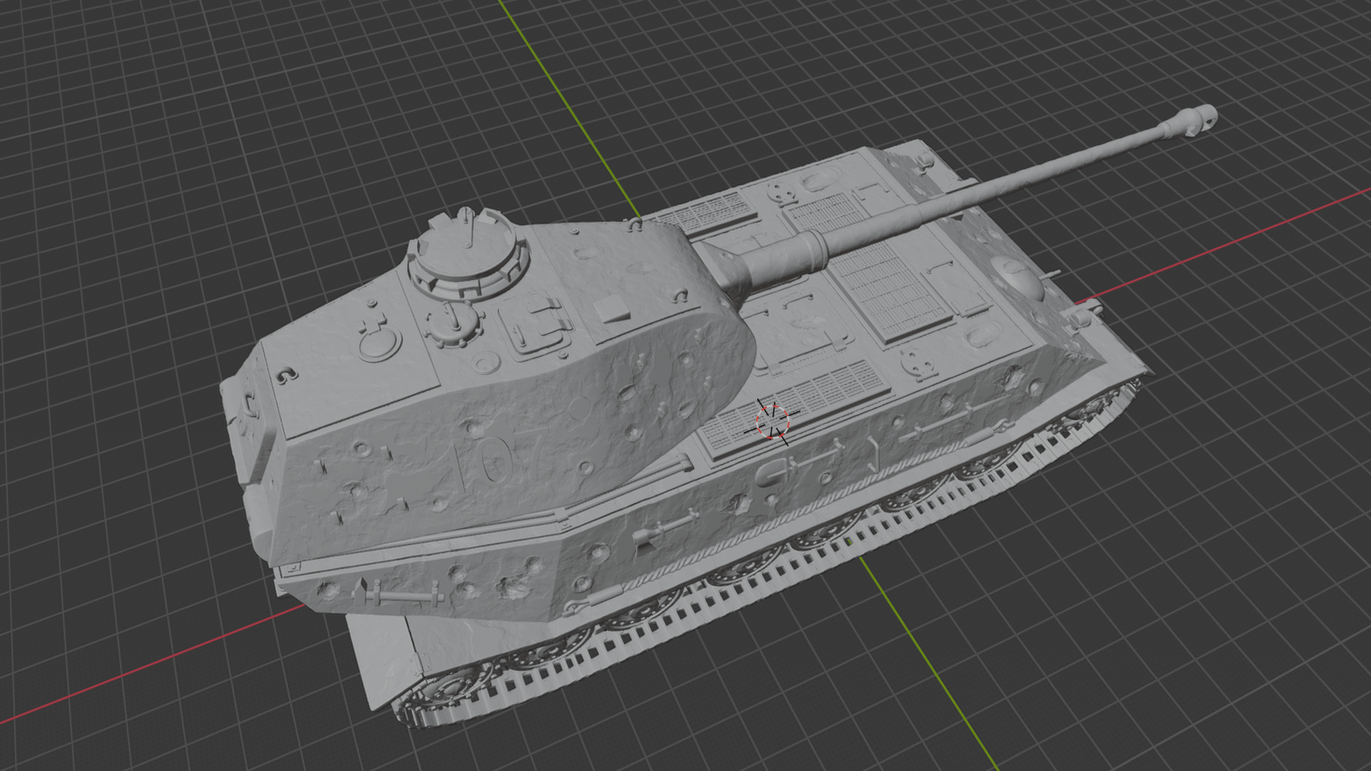 Porsche VK 45.02 (P) Heavy Tank STL 3D Print Model