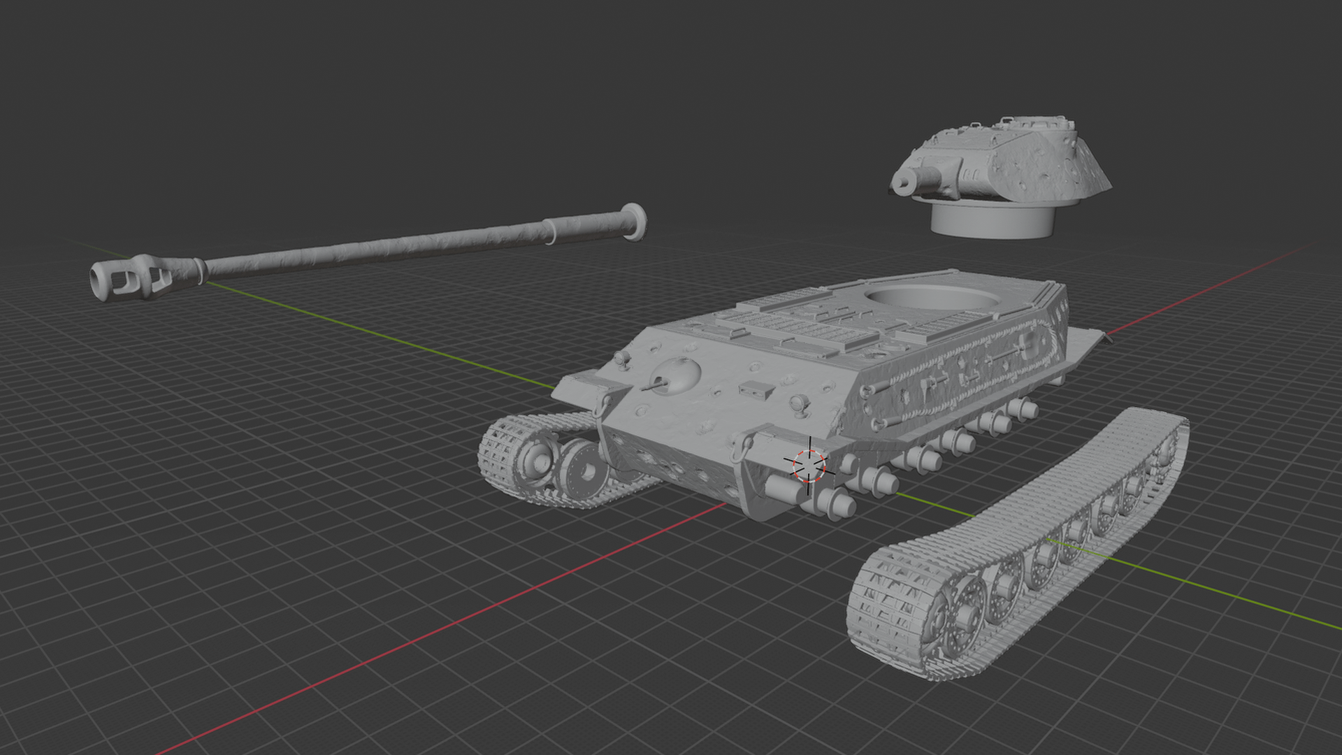 Porsche VK 45.02 (P) Heavy Tank STL 3D Print Model