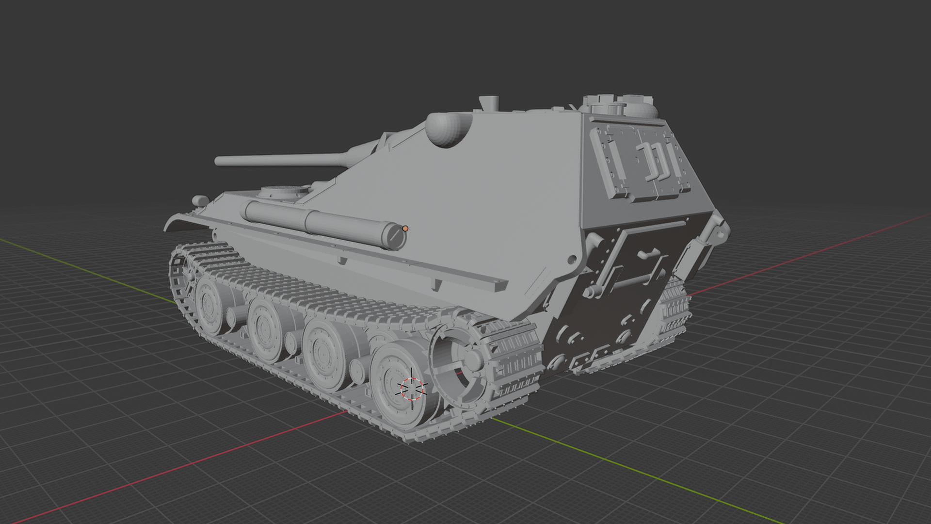 Jagdpanther II Tank Destroyer STL 3D Print Model