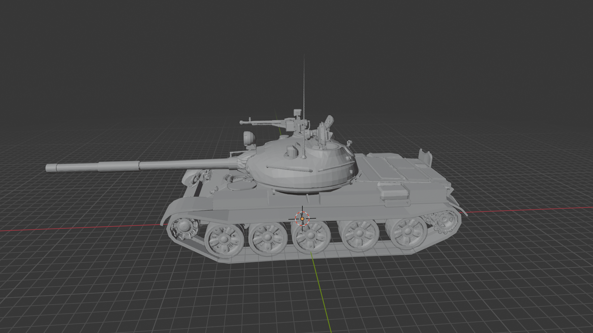 T-62A Main Battle Tank STL 3D Print Model