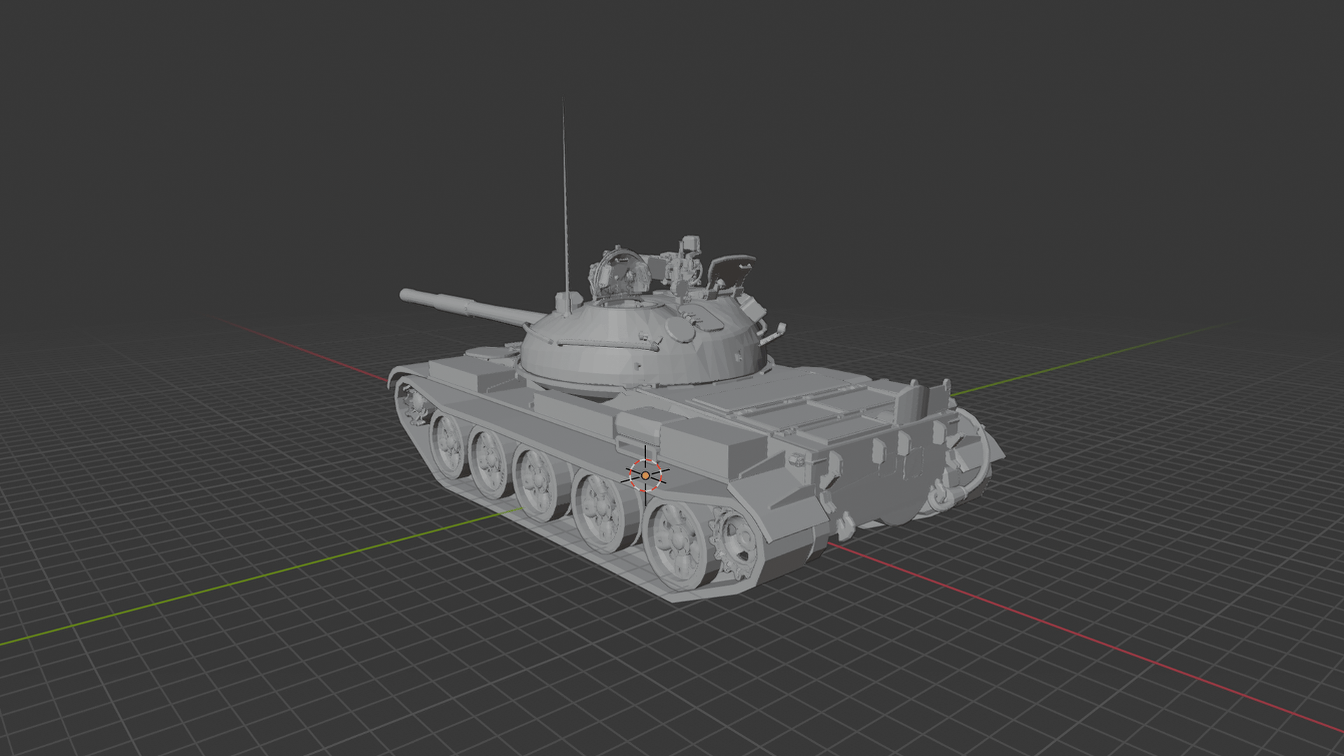 T-62A Main Battle Tank STL 3D Print Model